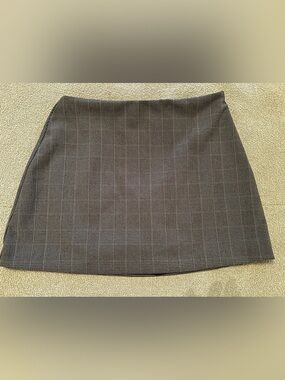 Abercrombie & Fitch Black and White Plaid Mini Skirt